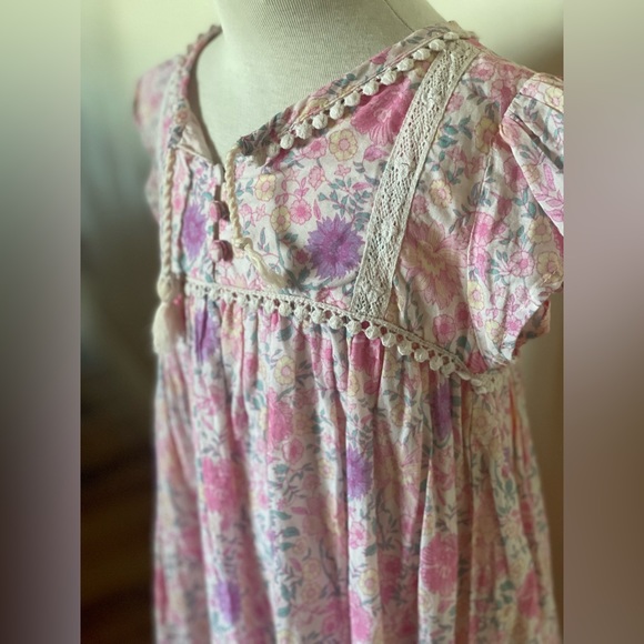 Spell | Little Gypsies Pink Folk Town Boho Dress | 5Y - Picture 6 of 13